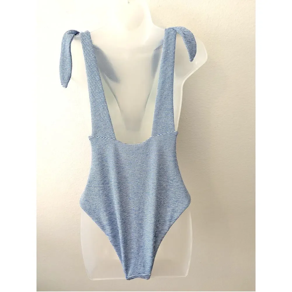 Mara Hoffman Sky Blue One Piece Swimsuit - Picture 4 of 6